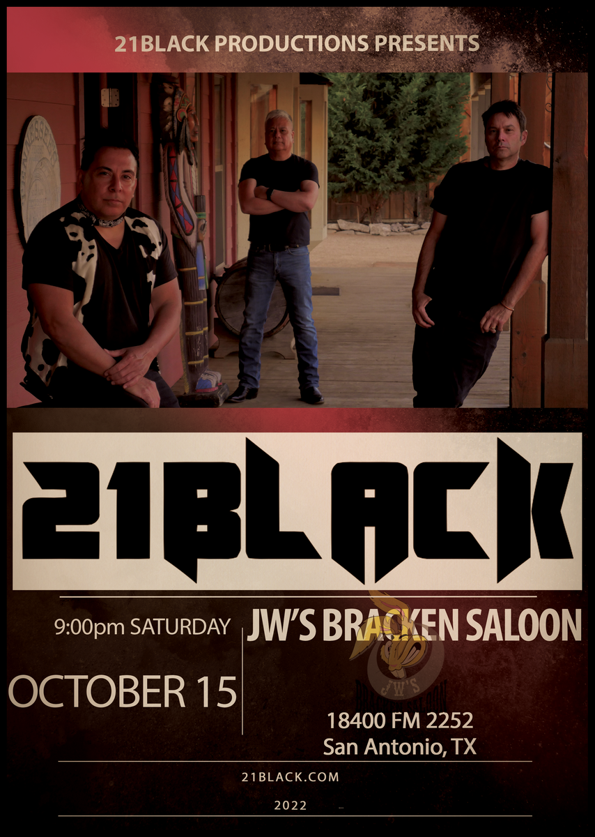 21BLACK LIVE at JW's Bracken Saloon