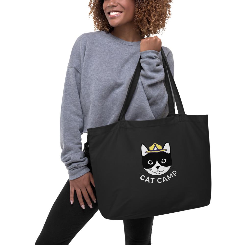 Cat Camp Large Organic Tote Bag