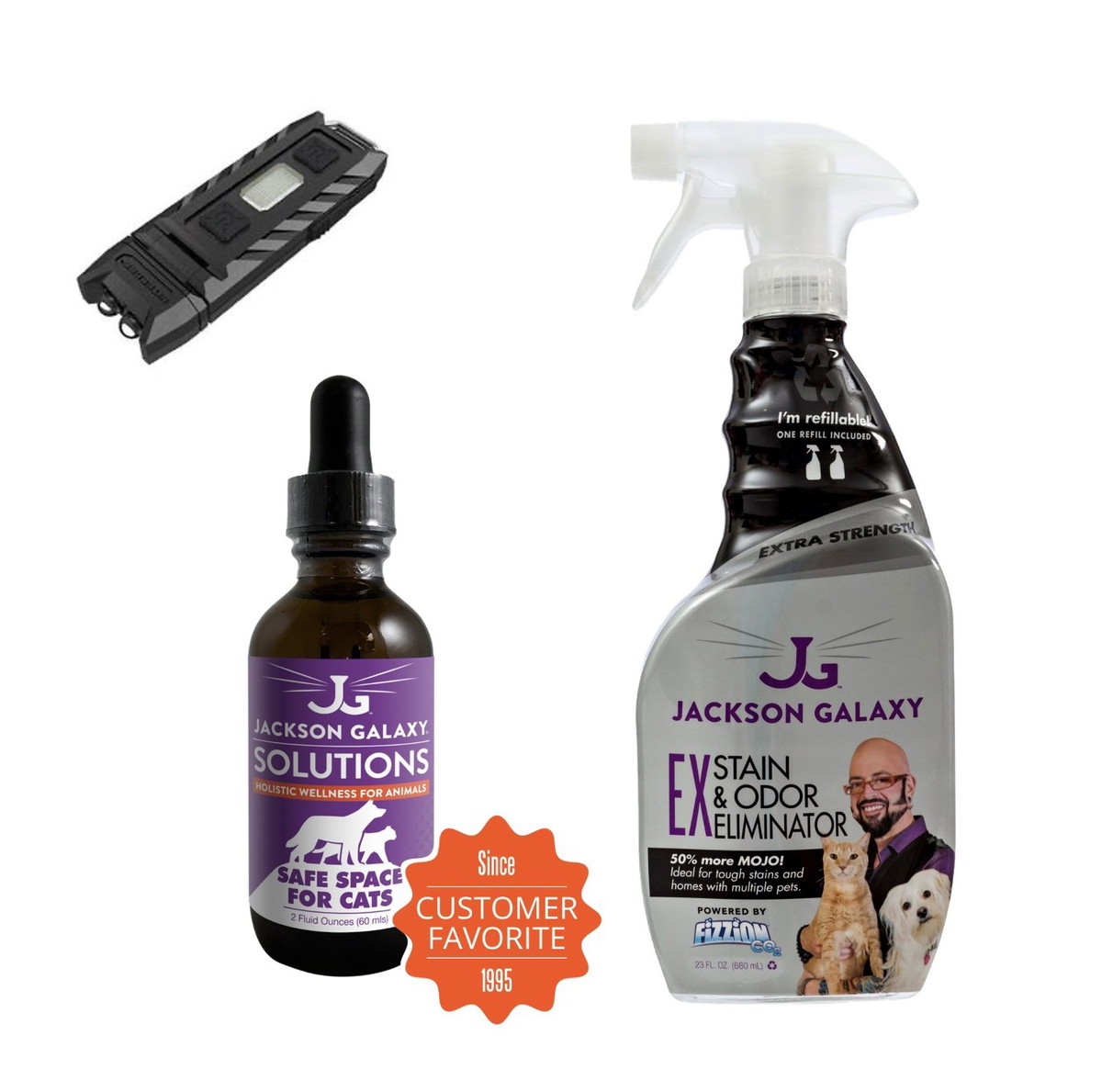 Urine Luck Bundle: EX Stain & Odor, Safe Space for Cats, & Mini Blacklight