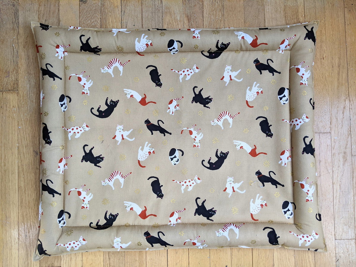 Tan Catnip & Silvervine Filled Cat Bed