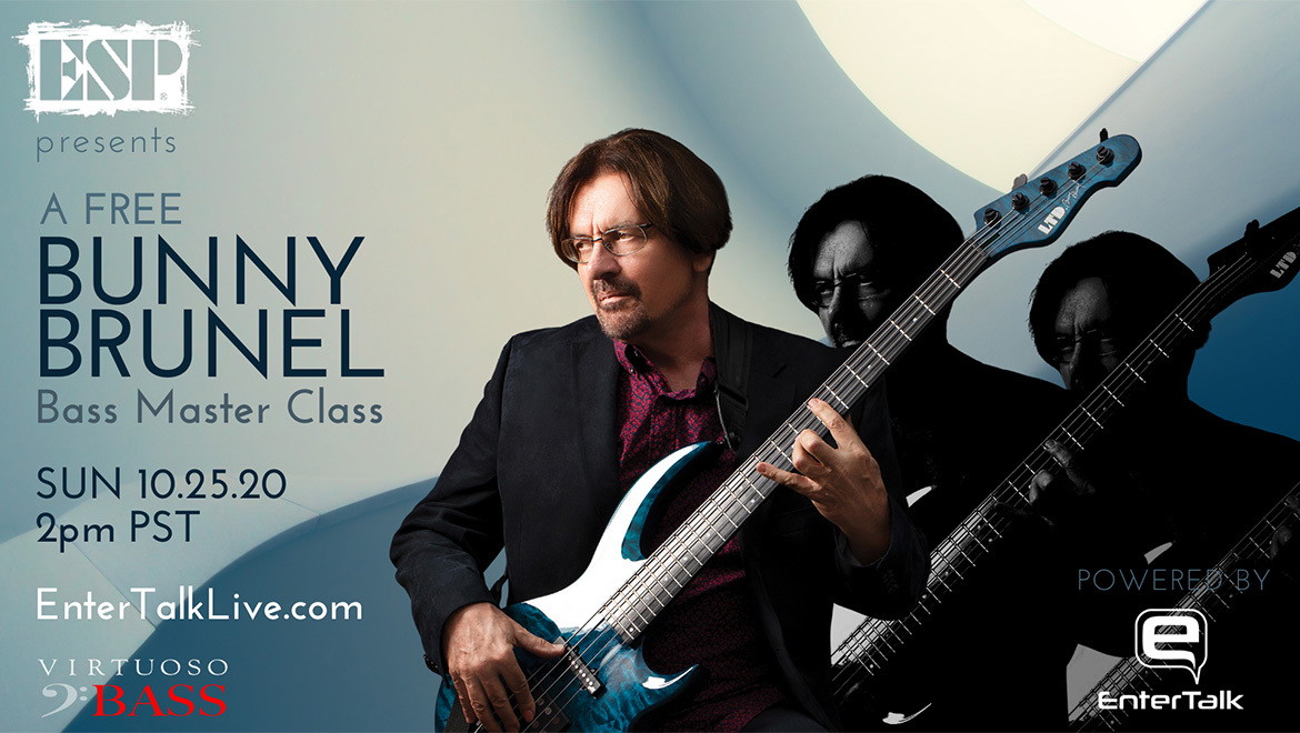 Sun October 25: Livestream Bass Master Class with Bunny Brunel