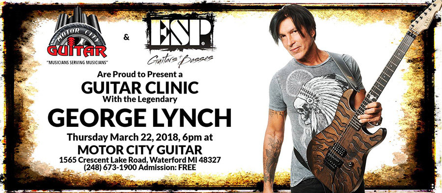 George Lynch ESP Clinic at Motor City Guitar