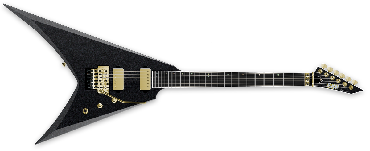 ESP E-II SV Standard Satin Grip White with Black Pinstripes
