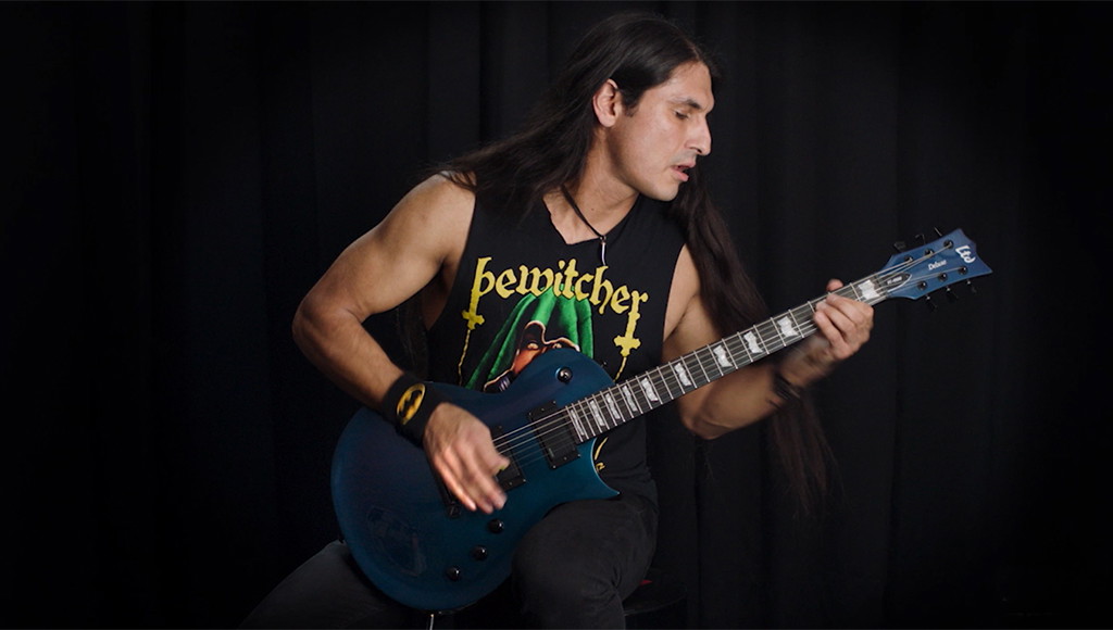 LTD Deluxe EC-1000 Violet Andromeda Demo by Eli Santana - The ESP