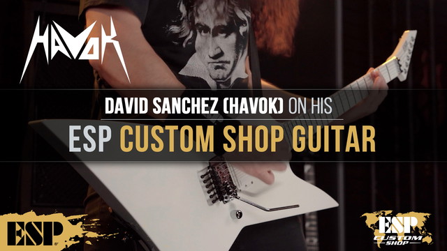 David Sanchez (Havok) on his ESP Custom Shop Guitar