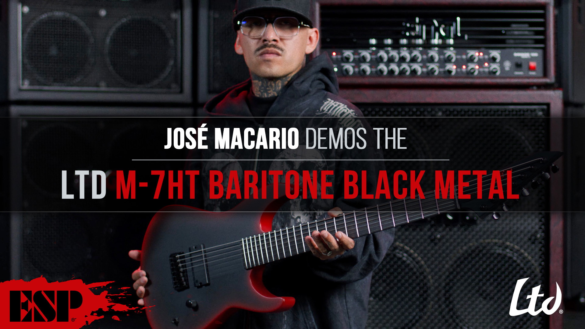 Stephen Carpenter (Deftones) on the SC-608B Red Sparkle - The ESP
