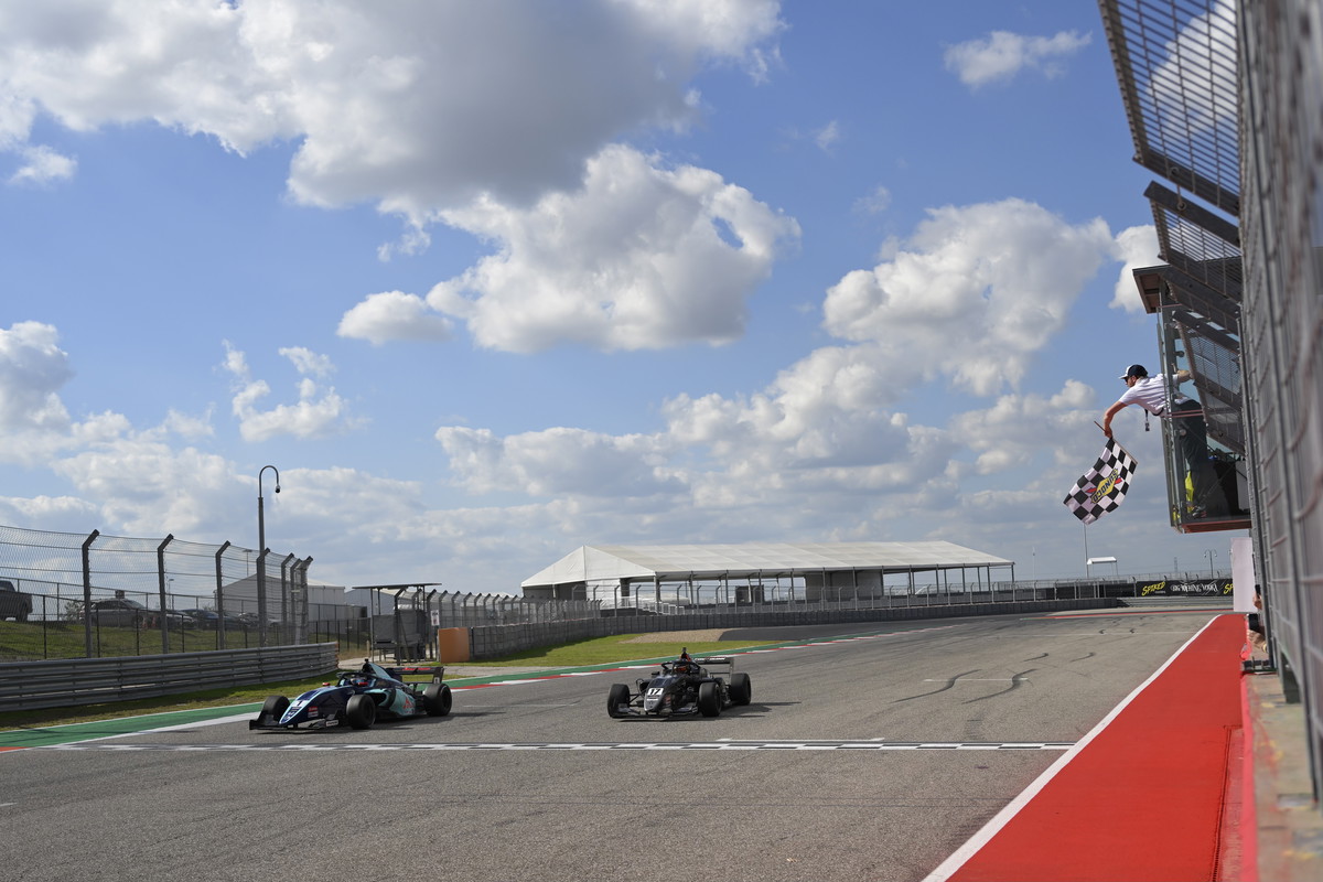 Oliver Westling Makes a Last-Lap Pass to Take Race 2 at COTA