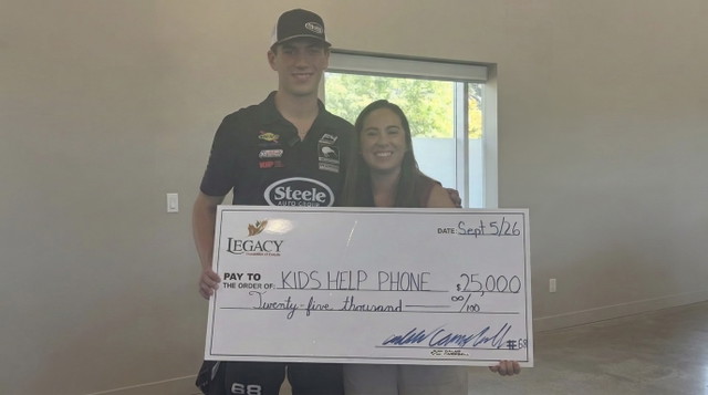 Caleb Campbell Gives Back with $25,000 Kids Help Phone Donation