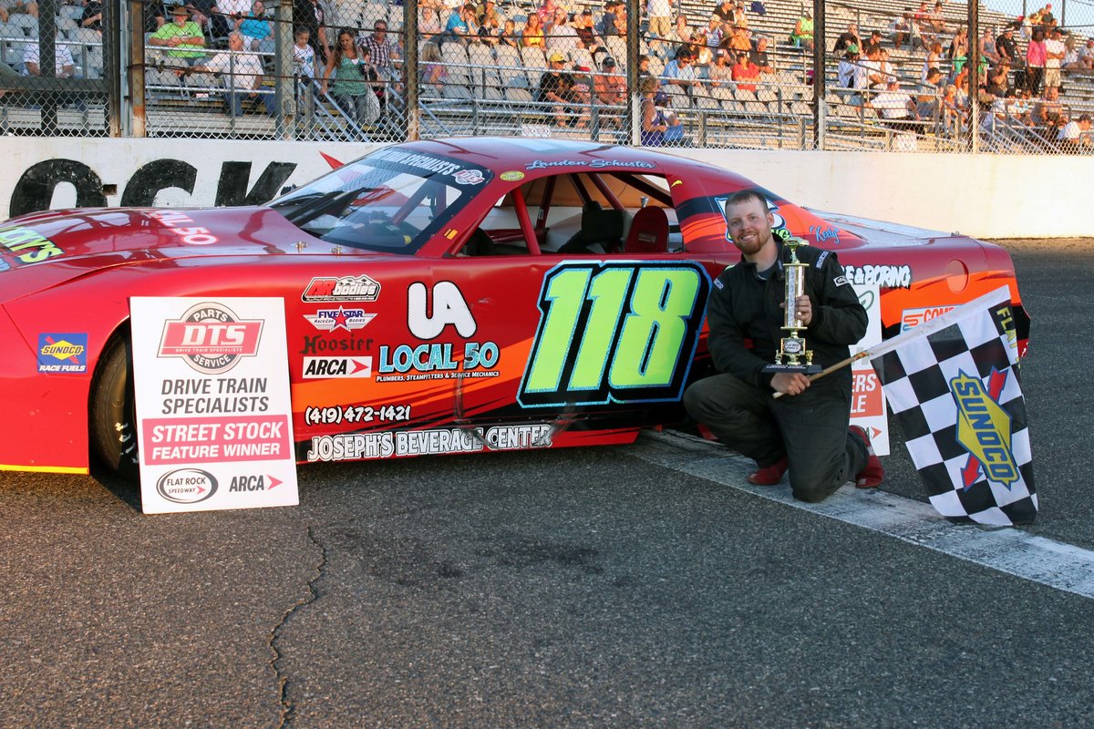 SCHUSTER’S LAST-LAP PASS NETS FLAT ROCK WIN