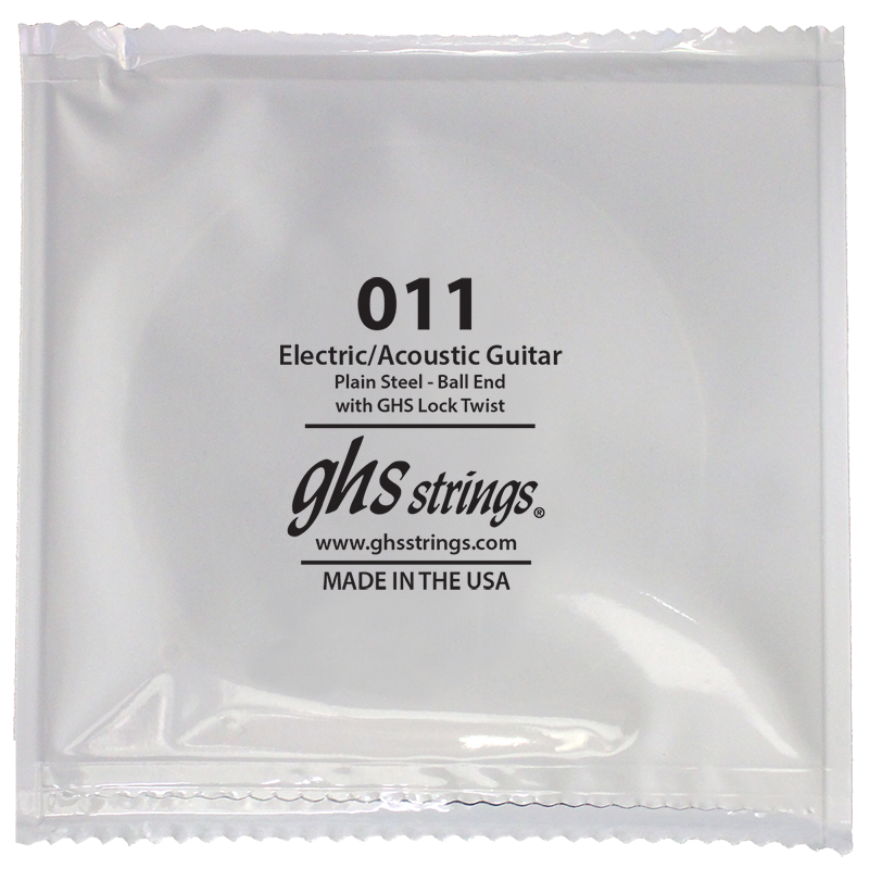 Singles - Reinforced Plain Steel Strings - GHS Strings