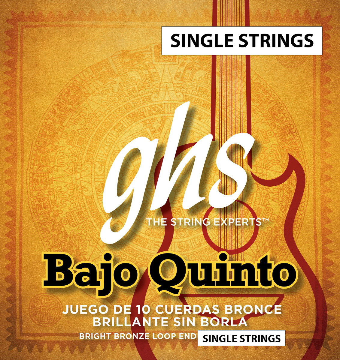 Singles - Bright Bronze Bajo Quinto Loop End - GHS Strings