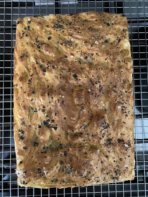 Pretzel Style Focaccia With Black Diamond Salt