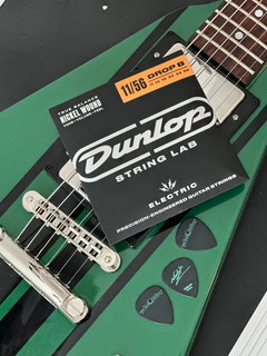 Dunlop DEN1156DB strings & Dunlop Ultex Sharp picks with The Halo Effect and Niclas Engelin design