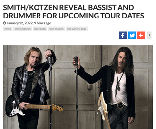 SMITH / KOTZEN reveal bassist and drummer for upcoming tour.