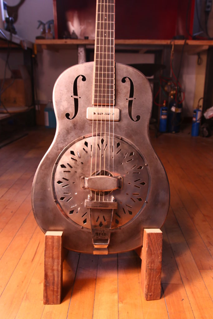 Steel tricone resonator guitar Mule Resophonic Guitars