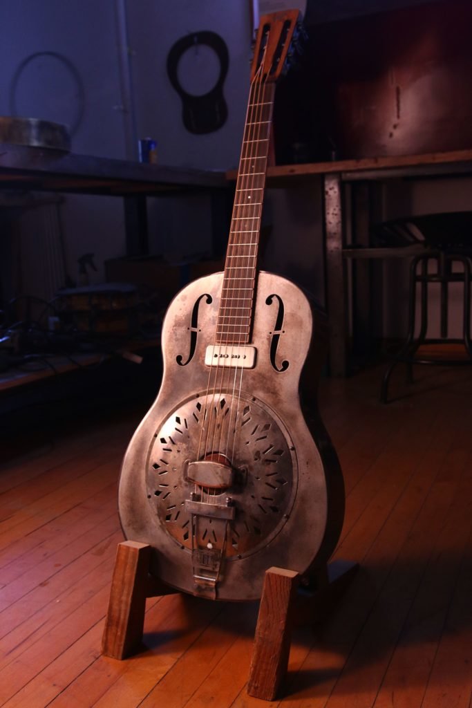 Steel single cone Resonator guitar Mule Resophonic Guitars