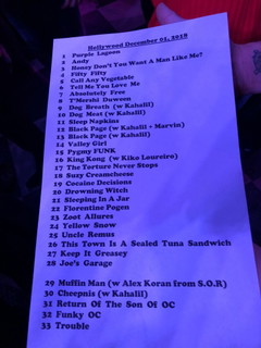 Setlist - Dec.1, 2018