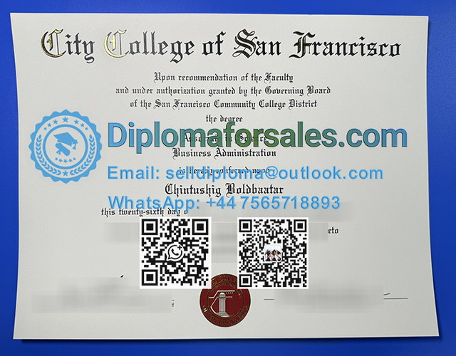 City College of San Francisco Diploma