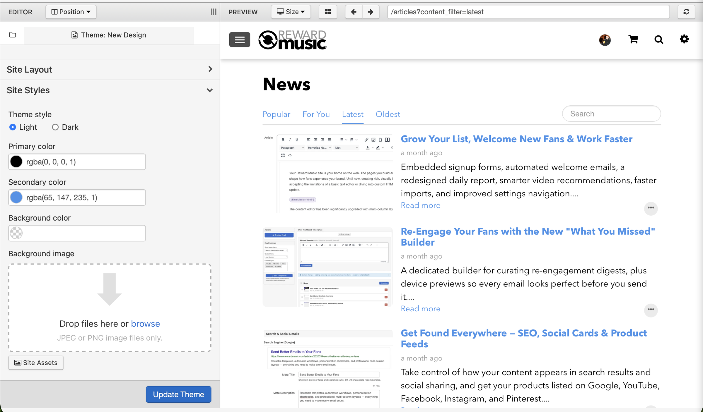 Site design