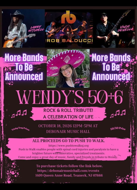 Wendy 50 +6 Rock & Roll Tribute and a Celebration of Life