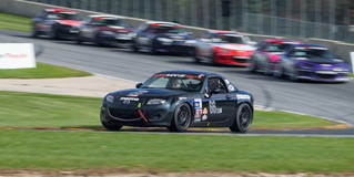 Ebben's Last-to-First Charge Wins Spec MX-5 at Runoffs