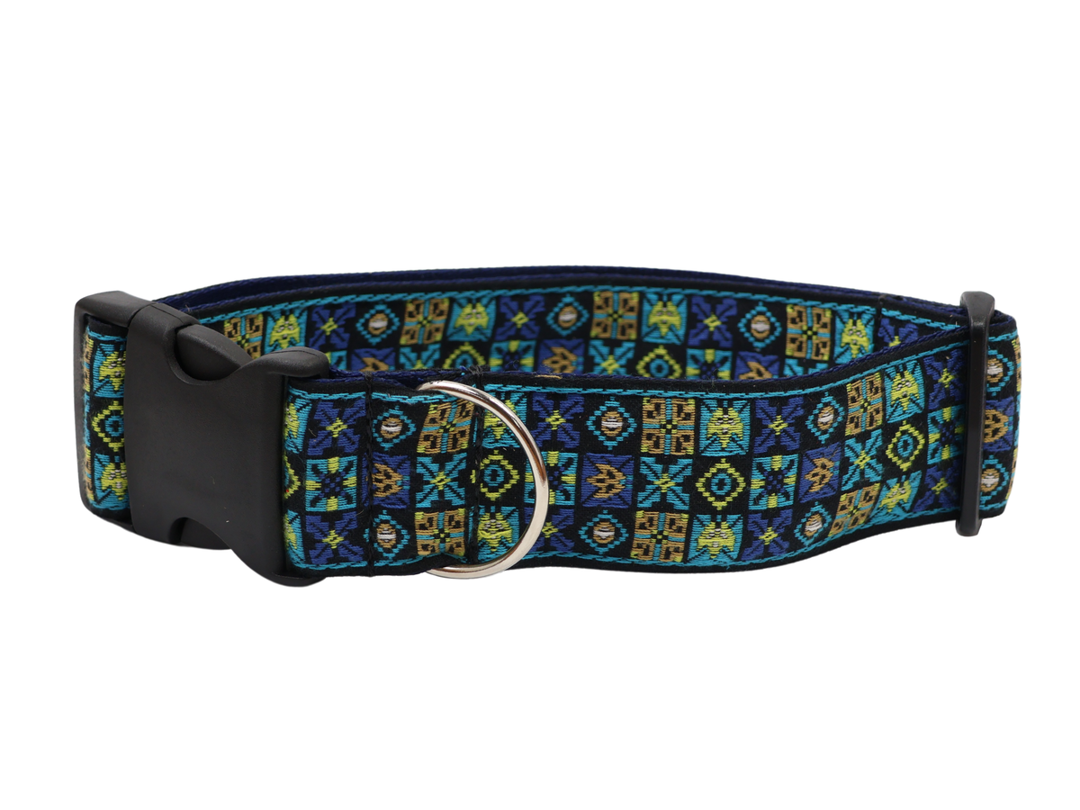 Woodstock Blue 2" Dog Collar