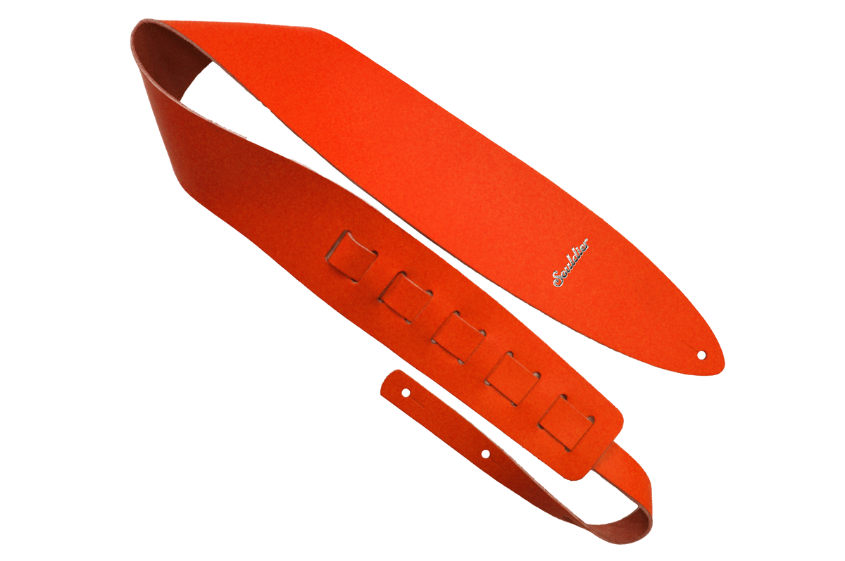 Orange Prisma 2.5" Leather Guitar Strap