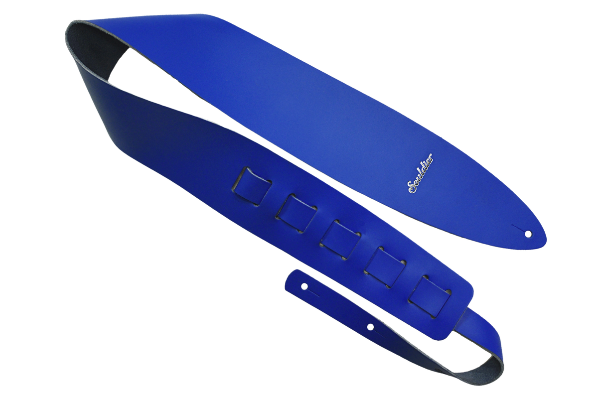 Blue Prisma 2.5" Leather Guitar Strap