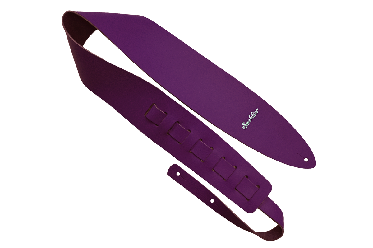 Purple Prisma 2.5" Leather Guitar Strap