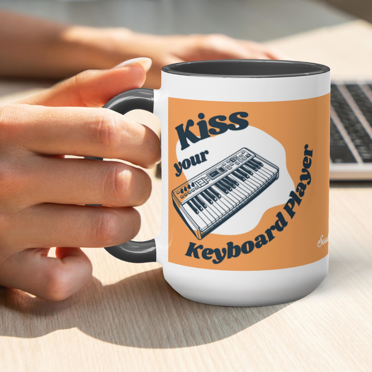 Kiss the Keyboard Player' Ceramic Mug