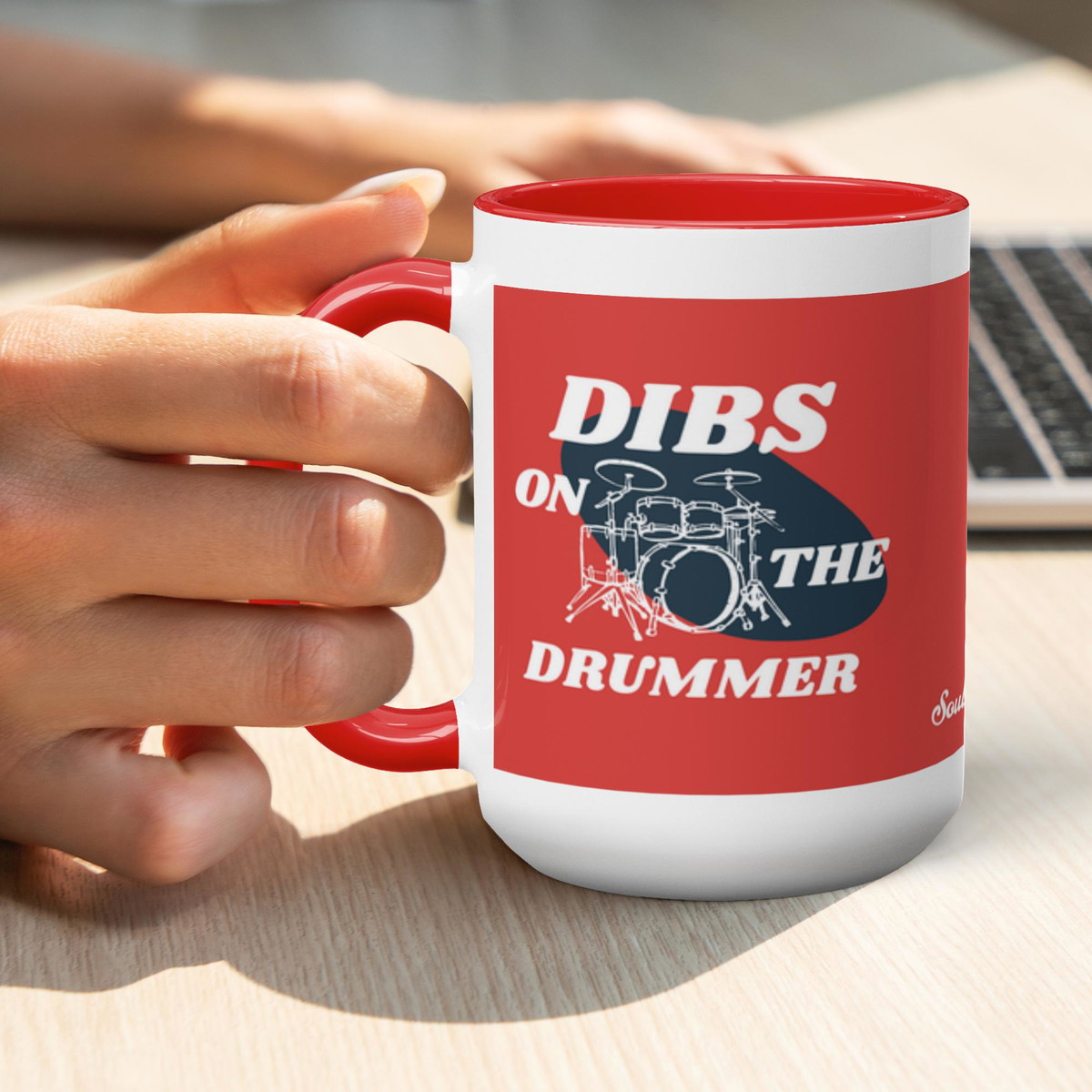 'Dibs on the Drummer' Ceramic Mug
