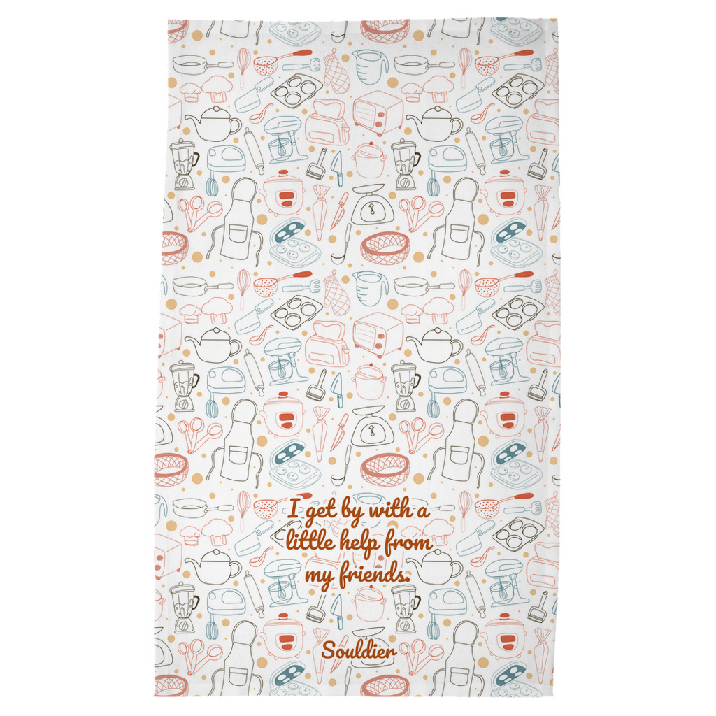 'Help from my Friends' Tea Towel