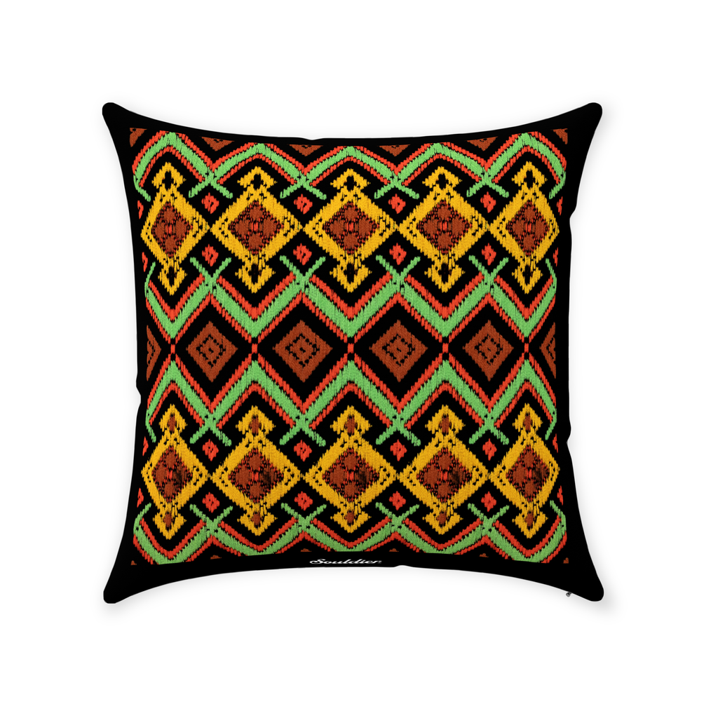 Diamante Black Throw Pillow