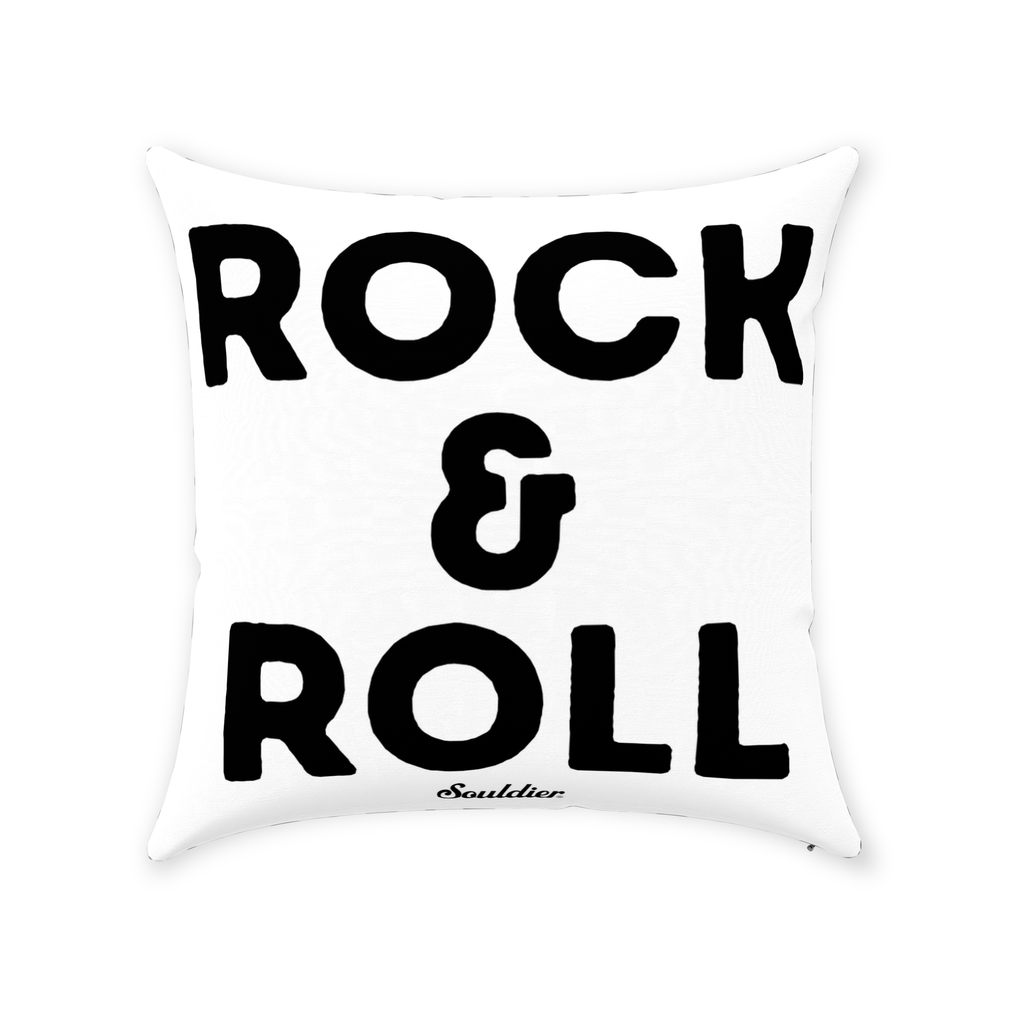Rock and Heart in White Throw Pillow - Reversible