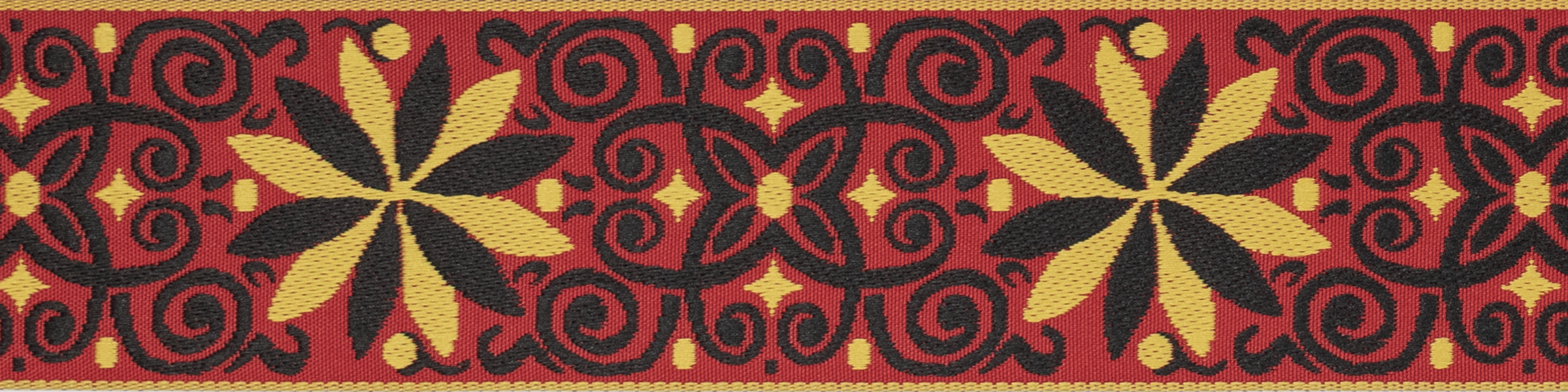 Dresden Star - Gypsy Black and Gold on Red