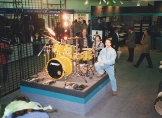 Tom Ricksgers at the Peavey booth at the Frankfurt show.