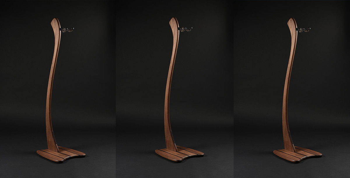 Madera™ Stand for Guitar and Bass – American Walnut Hardwood