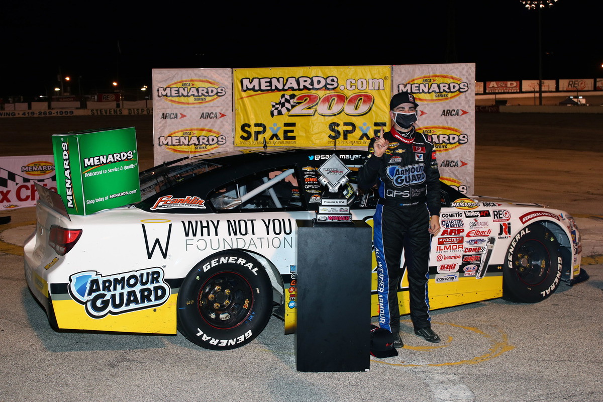 Sam Mayer Takes Opener of Toledo Speedway Menards Twin 200s Weekend