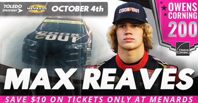 Max Reaves, Joe Gibbs Racing look to Sweep Flat Rock and Toledo