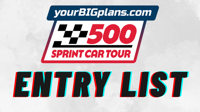 500 Sprint Car Tour Entry List for October 3rd