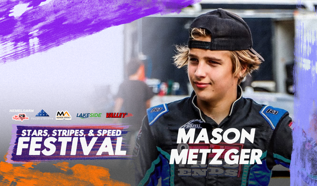 Mason Metzger Set for Folds of Honor 50 Glass City Race