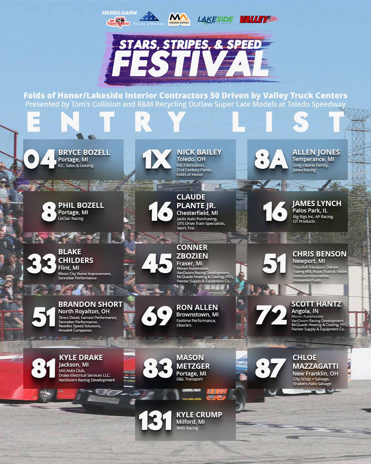 Entry List Late Models
